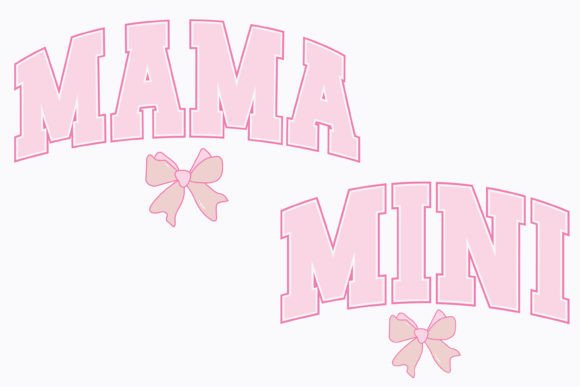 Coquette Mama Mini Mom SVG & PNG for Crafts and Graphics