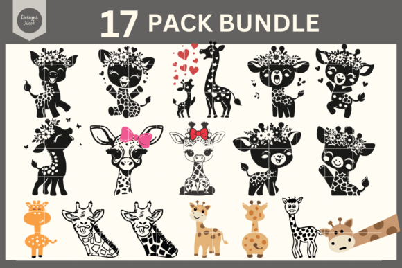 Giraffe SVG & Mom SVG: Crafts Graphics for Brands