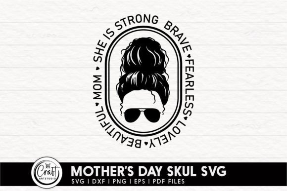 Messy Bun Mom SVG: Graphics for Crafts