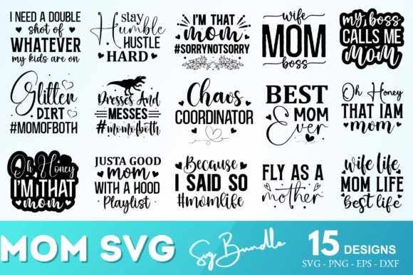 Mom SVG Bundle: Essential Graphics for Crafts