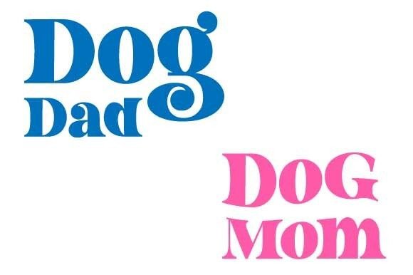 Retro Dog Dad Mom SVG: Graphics for Crafts